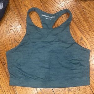 Outdoor Voices TechSweat Crop Top in Evergreen